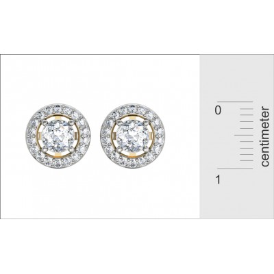 solitaire cluster earrings